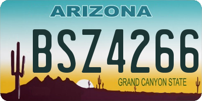 AZ license plate BSZ4266