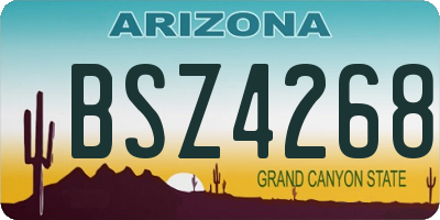 AZ license plate BSZ4268