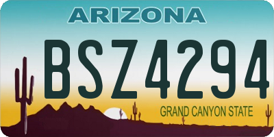 AZ license plate BSZ4294