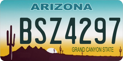 AZ license plate BSZ4297