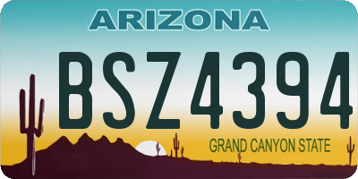 AZ license plate BSZ4394