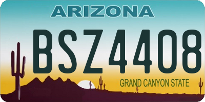 AZ license plate BSZ4408