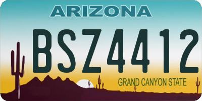 AZ license plate BSZ4412