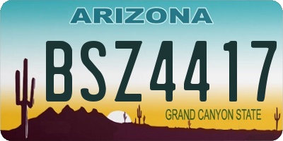 AZ license plate BSZ4417