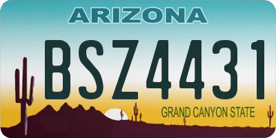 AZ license plate BSZ4431