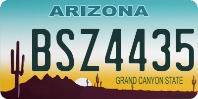 AZ license plate BSZ4435