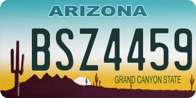 AZ license plate BSZ4459