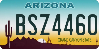 AZ license plate BSZ4460