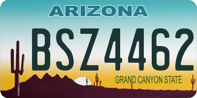 AZ license plate BSZ4462