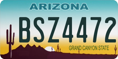 AZ license plate BSZ4472