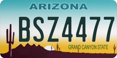 AZ license plate BSZ4477