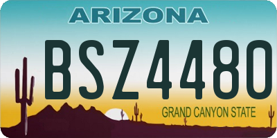 AZ license plate BSZ4480