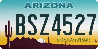 AZ license plate BSZ4527