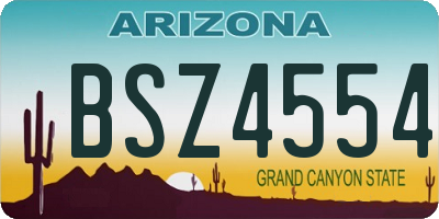 AZ license plate BSZ4554
