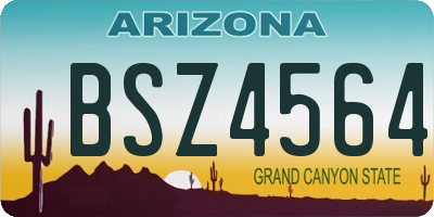 AZ license plate BSZ4564