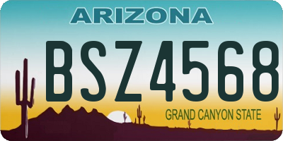 AZ license plate BSZ4568