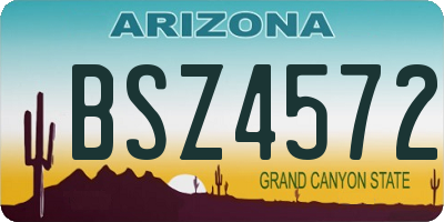 AZ license plate BSZ4572