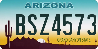 AZ license plate BSZ4573