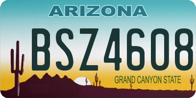 AZ license plate BSZ4608