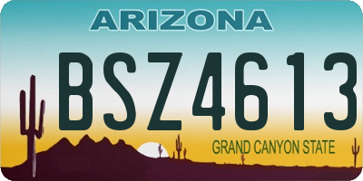 AZ license plate BSZ4613