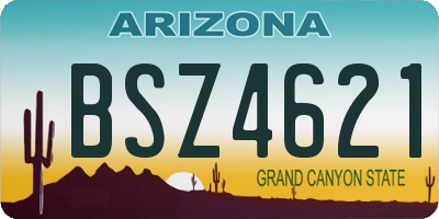 AZ license plate BSZ4621