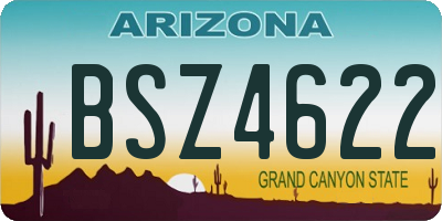 AZ license plate BSZ4622