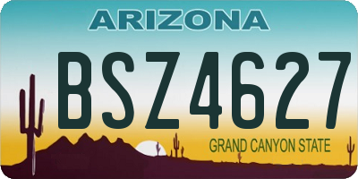 AZ license plate BSZ4627