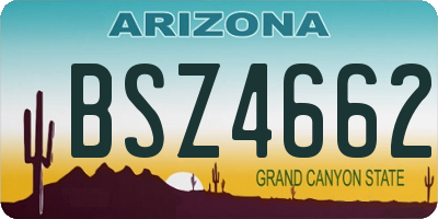 AZ license plate BSZ4662