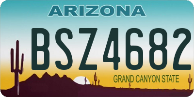 AZ license plate BSZ4682