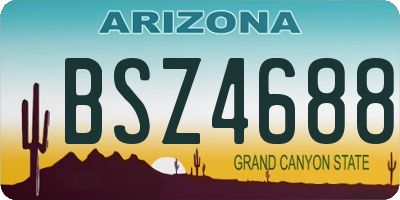 AZ license plate BSZ4688