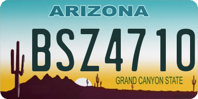 AZ license plate BSZ4710