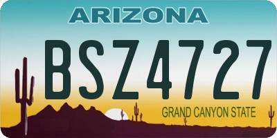 AZ license plate BSZ4727