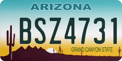 AZ license plate BSZ4731