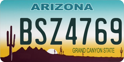 AZ license plate BSZ4769