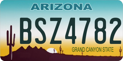 AZ license plate BSZ4782