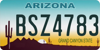 AZ license plate BSZ4783