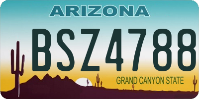 AZ license plate BSZ4788