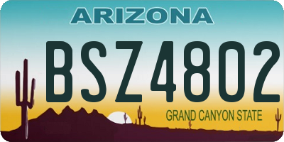 AZ license plate BSZ4802