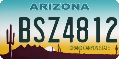 AZ license plate BSZ4812