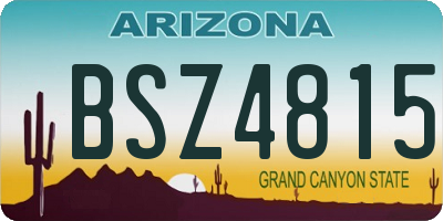 AZ license plate BSZ4815