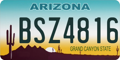 AZ license plate BSZ4816