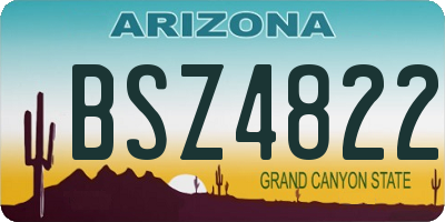 AZ license plate BSZ4822