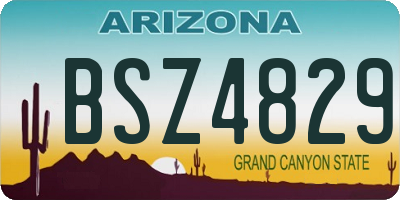 AZ license plate BSZ4829