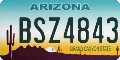 AZ license plate BSZ4843