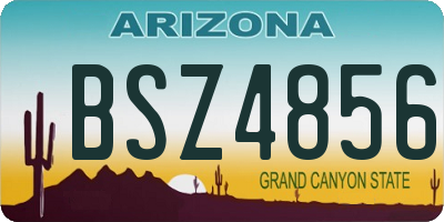 AZ license plate BSZ4856