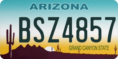 AZ license plate BSZ4857