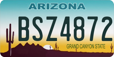 AZ license plate BSZ4872