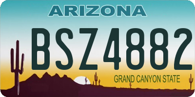 AZ license plate BSZ4882