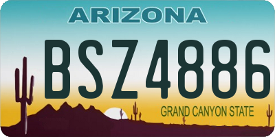 AZ license plate BSZ4886