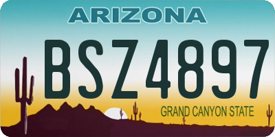 AZ license plate BSZ4897